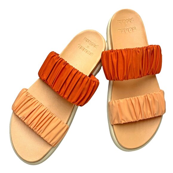 SOREL X prAna Limited‎ Edition Roaming Two Ruched Straps Slide Sandals - Picture 9 of 12